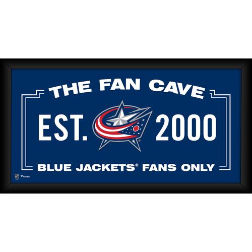 Columbus Blue Jackets – gerahmte Fan-Cave-Collage, 25,4 x 50,8 cm