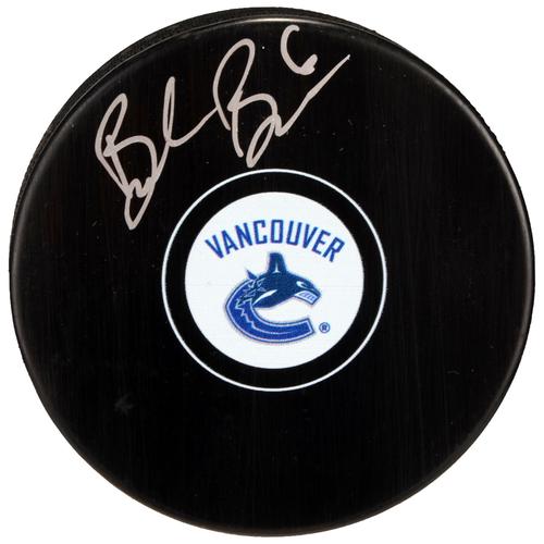 Signierter Hockeypuck von Brock Boeser, Vancouver Canucks