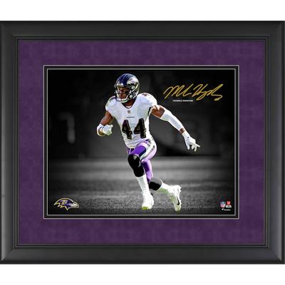 Marlon Humphrey Baltimore Ravens Faksimile Signatur gerahmt 11" x 14" Spotlight Foto Image