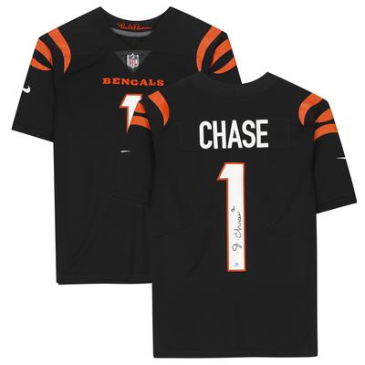 Ja'Marr Chase Cincinnati Bengals signiertes schwarzes Nike Limited-Trikot Image