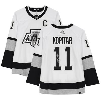 Von Anze Kopitar signiertes weißes alternatives authentisches adidas-Trikot der Los Angeles Kings Image