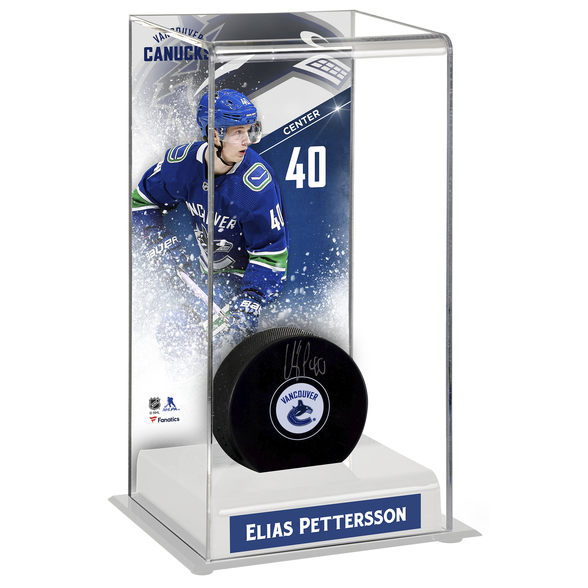 Elias Pettersson Vancouver Canucks Deluxe Großer Hockey-Puckkoffer Image