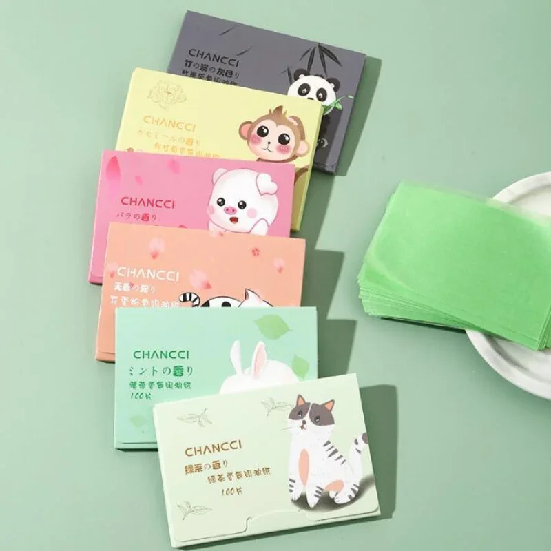 100 teile/beutel Gesicht Absorbierende Öl Kontrolle Papier Grüner Tee Wischen Öl Entfernung Absorbieren Blatt Matcha Fettige Gesicht Löschpapier Großhandel Image