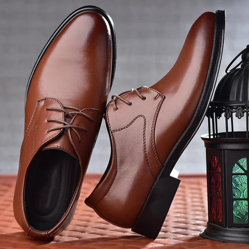Herren schuhe schwarz Leder formelle Schuhe für Männer Oxfords männliche Hochzeits feier Büro Business Schuh Mann Zapatos de Hombre plus Größe
