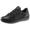 Sneaker ARA "OSAKA", Damen, Gr. 4 (37), grau (schwarz, anthrazit), Glattleder, Lackleder, sportlich, Schuhe Sneaker, Schaftrandpolsterung, G-Weite, Freizeitschuh, Halbschuh, Schnürschuh