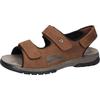 Riemchensandale WALDLÄUFER "Denver", Herren, Gr. 11 (46), braun (dunkelbraun), Nubukleder, sportlich, Schuhe, Sommerschuh, Klettschuh, Outdoorschuh, in komfortabler H-Weite
