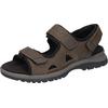Sandale WALDLÄUFER "H-Taro", Herren, Gr. 10 (44,5), grün (khaki, braun), Nubukleder, Basic, Schuhe, Sommerschuh, Klettschuh, Freizeitsandale, mit Profilsohle, H-Weite