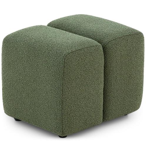 Pouf NAMI - Pouf, Bouclé Stoff in Khaki, H40