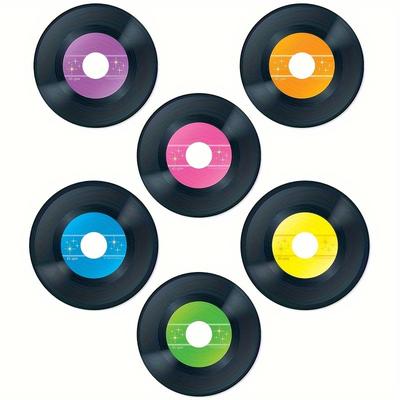 TEMU 18pcs Colorful Records Bulletin Board Cutouts Colorful Records Cut Outs For Bulletin Board, Paper Records, Music Classroom Décor, Record Party Decorations