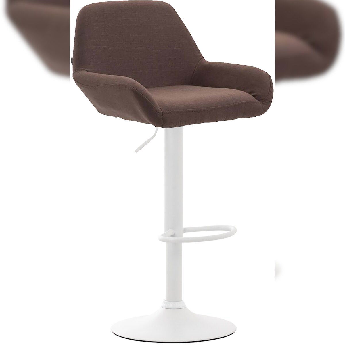 CLP Barhocker Braga Stoff braun/weiß Image