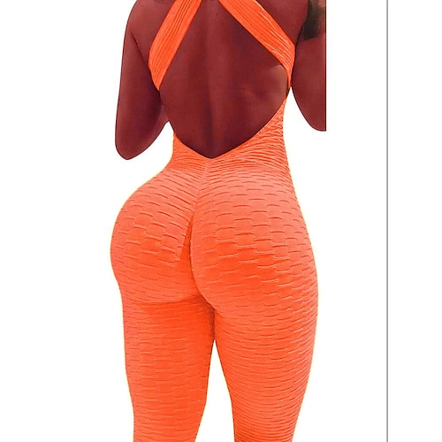Per donna Tutina Set da allenamento Jacquard Arricciato sul sedere Body Pagliaccetto Completo Abbigliamento Estate Primavera Autunno Nero Bianco Spandex Allenamento in Palestra Corsa Fitness