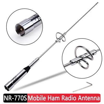 NR-770S Dual Band VHF/UHF Car Mobile Ham Radio Antenna 145/435MHz High Gain Amateur Car Radio