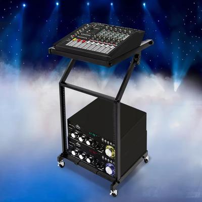 12u Professional Dj Stand Dj Mixer Rack Cart Music Equipment Studio Party Show
