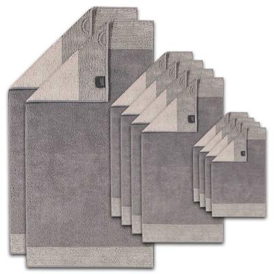 Cawö Handtuch 1er Pack 'Luxury Home C Two-Tone' Graphit Image