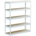 QYFZBIM MonsterRax Modular Garage Shelving - 5 Tier Shelves Tall Metal Rack Shelves for Heavy Duty Steel Organizer for Garage Or Kitchen Pantry - (White 18 x 60 x 72