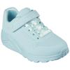 Sneaker SKECHERS "UNO LITE", Kinder, Gr. 32, blau (türkis), Lederimitat, casual, Schuhe, Plateausneaker, Retro Sneaker, Klettschuh im Monochrome Look