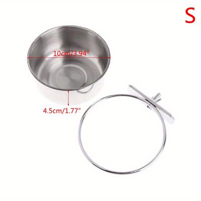 Stainless Steel Bird Feeder, Parrot Food Bowl, Feeding Box For Small Animal Pet Bird Cage Accessories