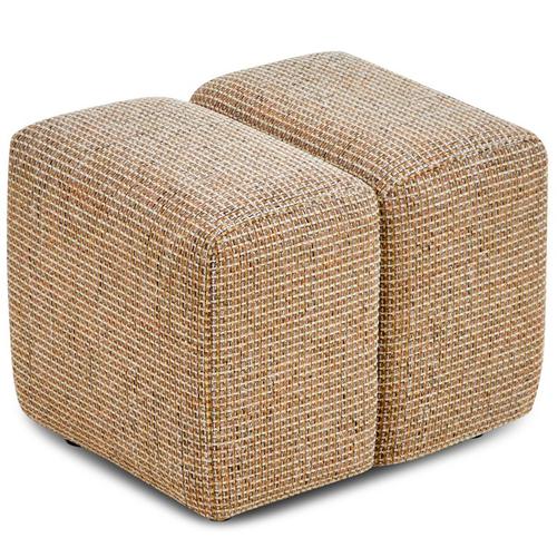 Pouf NAMI - Pouf, Tweed in Miami Gelb, H40