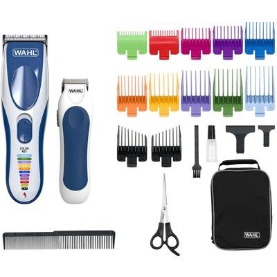 Haarschneider WAHL "Color Pro Cordless", blau (blau, weiß), HaarschneiderB:5cm H:17,2cm T:4,5cm, B:5cm H:17,2cm T:4,5cm
