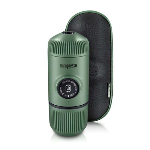 Wacaco Nanopresso | Tragbare Espressomaschine inkl. Schutzhülle | moosgreen