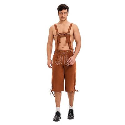 Karneval Oktoberfestbier Kostüm Lederhosen Bayerisch Deutsch München Wiesn Herren Stoff im traditionellen Stil Image