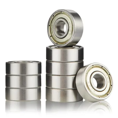 10Pcs 608 ZZ 608RS Ball Bearings 608ZZ Metal Double Shielded Miniature Deep Groove Skateboard Ball