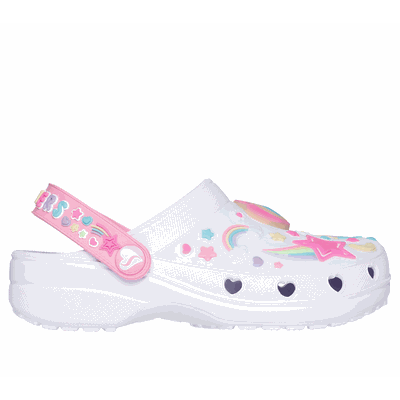 Skechers Girl's Foamies: Heart Charmer - Girly Land Shoes | Size 1.0 | White | Synthetic