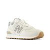 Sneaker NEW BALANCE "WL574", Gr. 41,5, weiß (sanftes weiß), Leder, Textil, sportlich, Schuhe