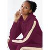 Hoodie S.OLIVER, Damen, Gr. 32/34, rot (dunkelrot), Sweatware, Obermaterial: 95% Baumwolle, 5% Elasthan, unifarben mit Farbeinsatz, sportlich, lässig geschnitten normal, Rundhals, Langarm Bündchen, Sweatshirts, mit Kontrast Einsätzen, Loungewear