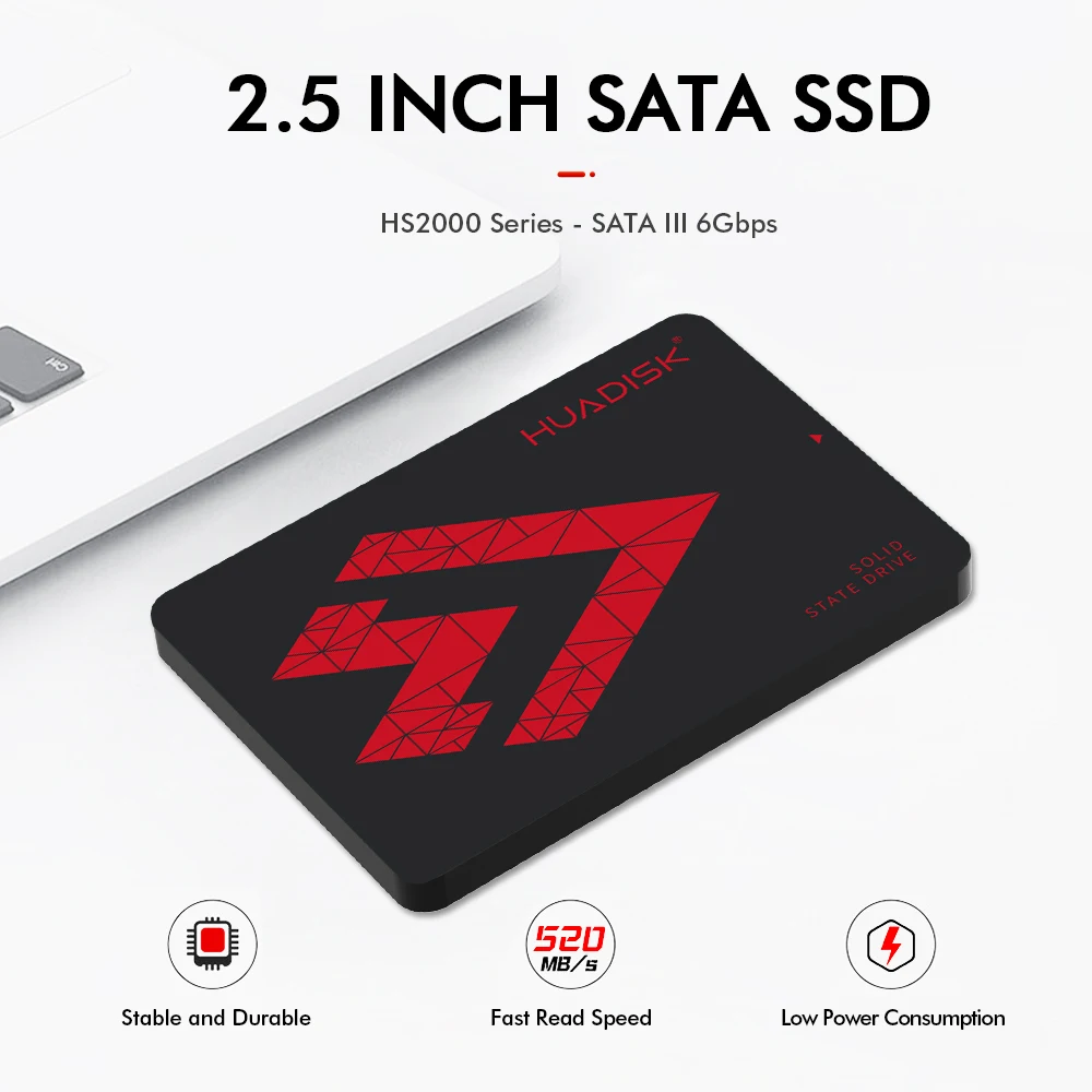 HUADISK Sata3 SSD-Laufwerk 2,5 interne SSD-Festplatten 128 GB 256 GB 512 GB 1 TB 2 TB Solid-State-Laufwerk für Laptop PC Desktop Image