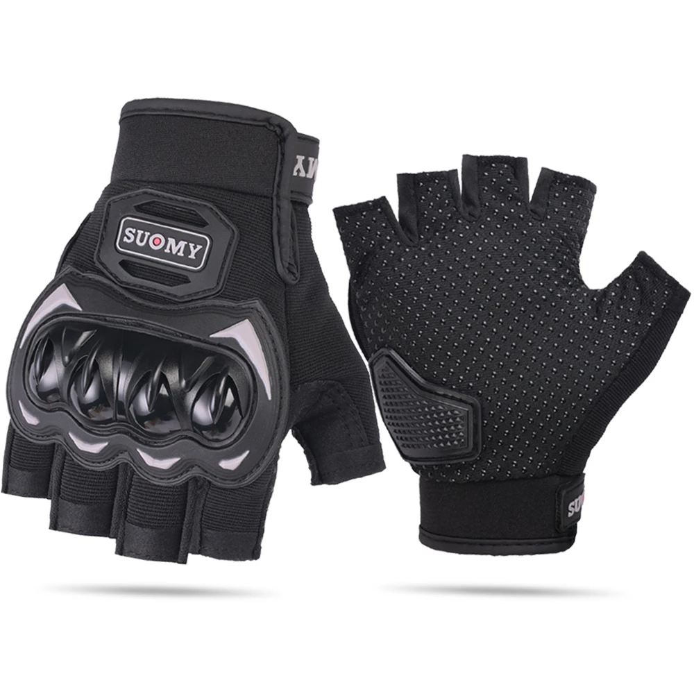 SUOMY Sommer Neue Motorrad Handschuhe Männer Halb Finger Anti-herbst Racing Off-road Atmungsaktive Motorrad Fahrrad Handschuhe Fingerlose Image