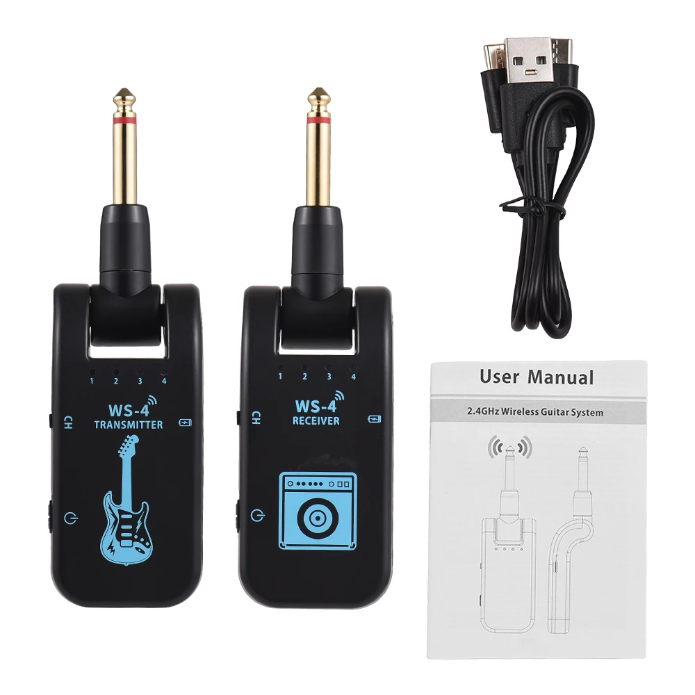 2,4 G Wireless Gitarre System Wiederaufladbare Gitarre Sender Empfänger Set für E-gitarre Bass Elektrische Blasinstrumente