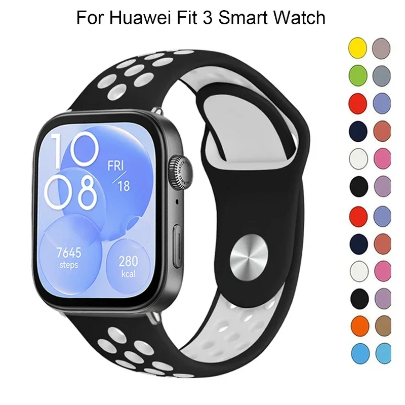 Sport Silikon band für Huawei Uhr fit 3 Smartwatch Armband Armband Correa für Huawei Uhr Fit3 Armband Image