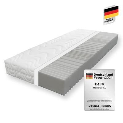 Komfortschaummatratze BECO "Medistar KS, Matratze Kaltschaum-Feeling 90x200 cm, 140x200 cm", weiß, neutral, B:160cm H:21cm L:200cm, Obermaterial: 100% Polyester, Matratzen, Geprüft mit 1,1* "SEHR GUT" & bewertet mit**Deutschland Favorit 2024 Image