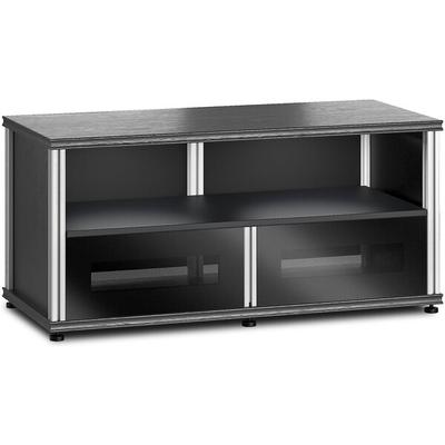 Salamander Designs Synergy Single Box 223 - Black Oak Black Glass with Aluminum Posts