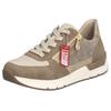 Sneaker RIEKER, Damen, Gr. 40, beige (beige, taupe), Lederimitat, Textil, sportlich, Schuhe Sneaker, Freizeitschuh, Schnürschuh, Halbschuh mit modischen Akzenten