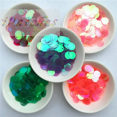 240pcs 10mm Round Sequins Transparent Sequin Lady Clothing Diy Accessories Stage Costume Jewelry