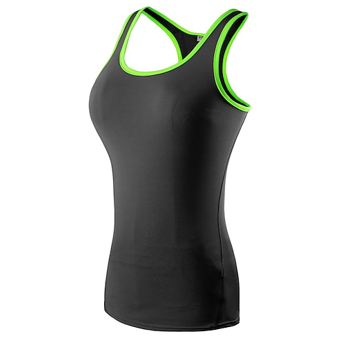 Damen Tank Top Running Sport Top Kompressions-Tank-Top Ringer-Rücken-Kleid Ärmellos Grundschicht Sportlich Elasthan Atmungsaktiv Rasche Trocknung Fitnesstraining Laufen Joggen Sportbekleidung Image