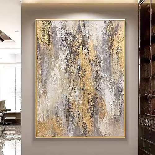 handgemachtes Ölgemälde auf Leinwand, Wandkunst, Dekoration, abstrakt, modern, für die Inneneinrichtung, gerollt, rahmenlos, ungedehntes Gemälde Image