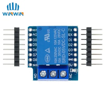 One Channel Wemos D1 Mini Relay Shield Wemos D1 Mini Relay Module for ESP8266 Development Board 1