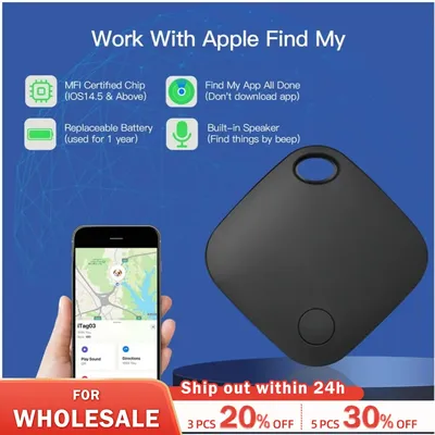 Smart Bluetooth GPS Tracker Works with Find My APP Anti Lose Reminder Device for Iphone Tag