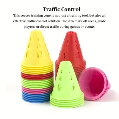 10pcs Plastic Marking Training Road Cone Traffic Control Solution For Soccer Training And Stadium
