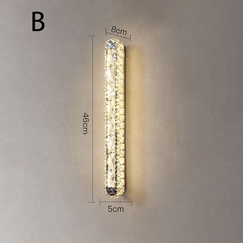 applique da parete per interni a led luce a 3 colori 5/11 cm lampada da parete creativa di lusso ceystal moderno stile nordico soggiorno lampada da sfondo per tv semplice lampada da comodino camera da