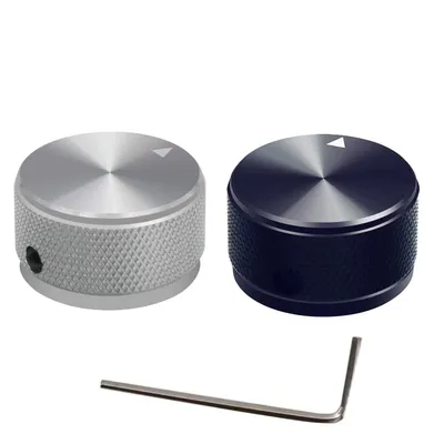 1pcs 30 x 17 mm Aluminum Alloy Potentiometer Control Knob Volume Audio Electric Guitar Bass Screw