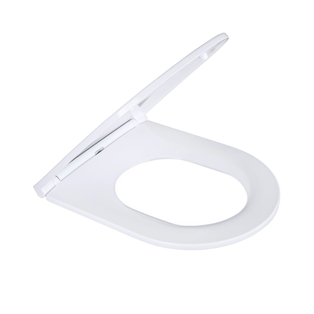 Aloni WC Sitz Absenkautomatik Softclose Dünn Toilettensitz Deckel Easy-Click Weiß Image