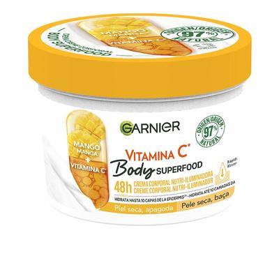 Garnier - BODY SUPERFOOD MANGO nährende, strahlende Körpercreme für trockene, fahle Haut Bodylotion 380 ml Damen (43.66 € / 1 l) Image