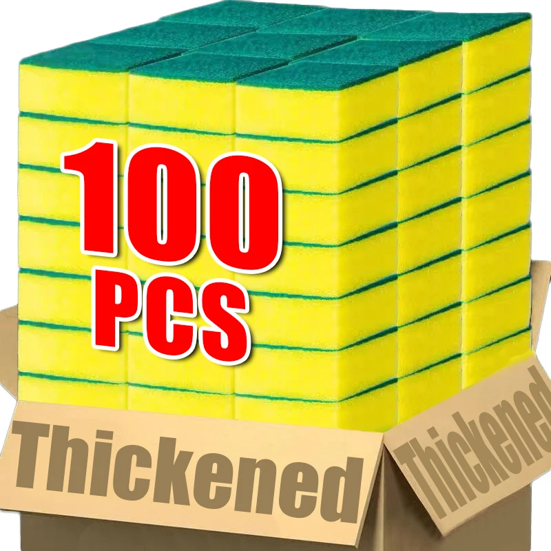 Magie doppelseitige Hoch Saugfähigen Schwamm Küche Sauber Topf Rost Fleck Schwämme Fett Reinigung Pinsel Reiniger Werkzeuge Großhandel Image