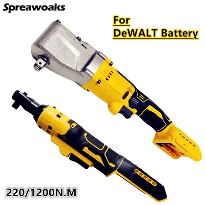 220/1200N.m For Dewalt 20V Battery Electric Ratchet Wrench Cordless Impact Driver 3/8'' 1/2'' Nut Repair Power Tools