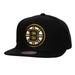 Men's Mitchell & Ness Black Boston Bruins Core Top Spot Snapback Hat
