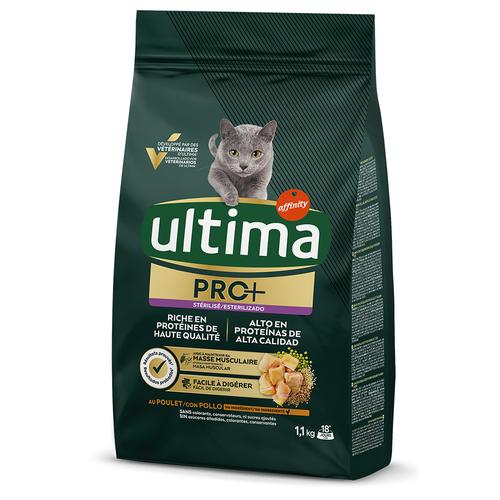 1.1kg Ultima Cat PRO+ Sterilized Huhn Katzenfutter trocken